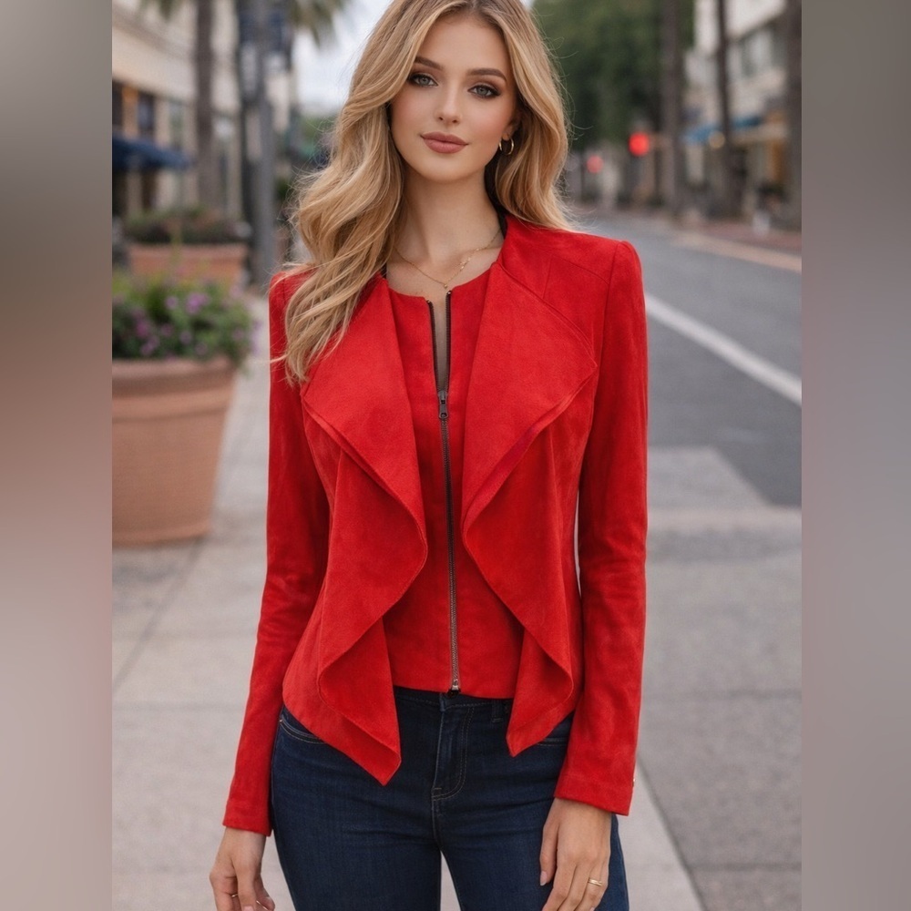 BCBGMaxAzria Vibrant Red Blazer S